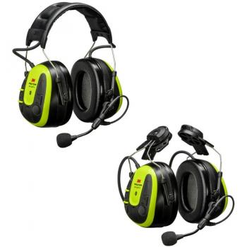3M Peltor WS ALERT X - Sujeción casco con conexión Bluetooth, protección auditiva, diseño ergonómico, control de volumen ajustable, micrófono incorporado y compatible con cascos de seguridad