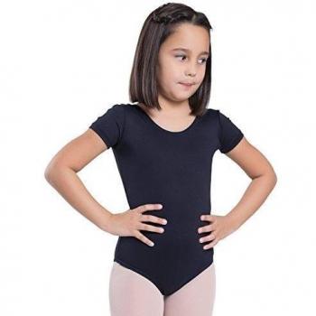 Happy Dance 1004_Youth Maillot de ballet, Niñas, Negro, 6