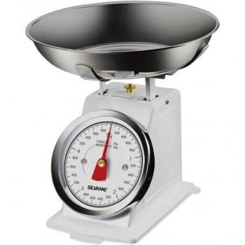 Silvano Báscula de Cocina Analógica Retro con Cuenco Extraíble de Acero Inoxidable BMMA-900