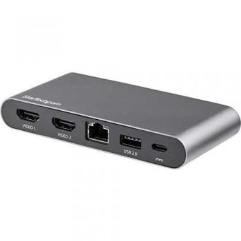 StarTech.com Adaptador Multipuerto USB C para Dos Monitores HDMI 4K PD 3.0 de 100W - Docking Station Windows USB Tipo C de Vídeo Doble
