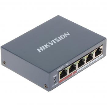 Conmutador PoE de 5 Puertos Hikvision DS-3e0105p E