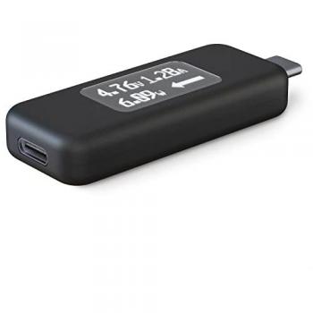 USB-C Power Meter Tester - Digital Multimeter for Monitoring Voltage and Amperage in USB-C Cables, Laptops, Phones, and Chargers