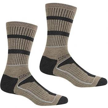 Regatta Samaris 3 Season Cushioned Padded Walking Socks, Brown, Size UK 9-12