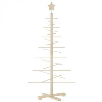 vidaXL Wooden Christmas Tree for Decoration 125 cm Solid Wood Pine