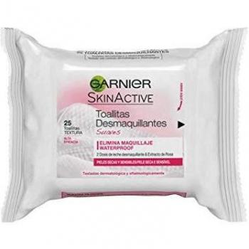Garnier Skin Active - Toallitas Desmaquillantes Refrescantes para Pieles Normales a Mixtas - 25 Unidades