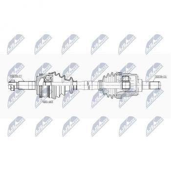 Árbol de transmisión NTY NPW-KA-344 con características de alta resistencia y durabilidad