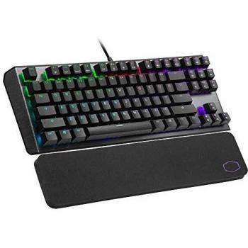 Cooler Master CK530 V2 Teclado Mecánico Gaming con Retroiluminación RGB, Switch Rojo, Placa Superior de Aluminio y Reposamuñecas Incluido, Layout Español