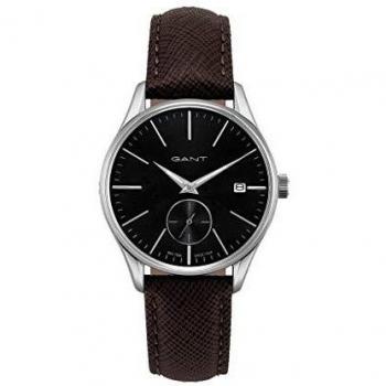 GANT elegant men's watch in mineral glass silver