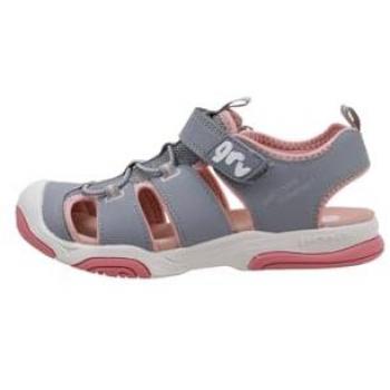 Sandalias Cangrejeras de Trekking para Niña Garvalin Rosa y Gris con Cierre de Velcro y Elásticos, Ideales para Actividades Acuáticas en Playa o Montaña, Talla 31