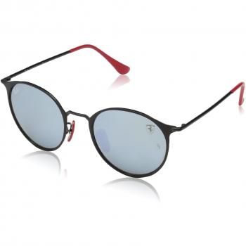 RAYBAN Unisex's 0RB3602M F02230 51 Sunglasses, Top Matte Black/Light Green Mirror Silver