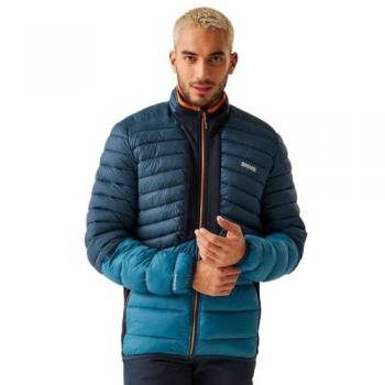 Regatta Men's Water-Repellent Leedre Hybrid Full Zip Padded Jacket in Moonlight Denim/Moroccan Blue