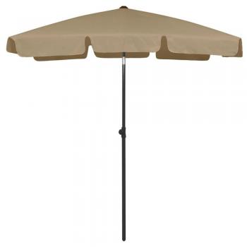 Sombrilla de playa taupe 180x120 cm