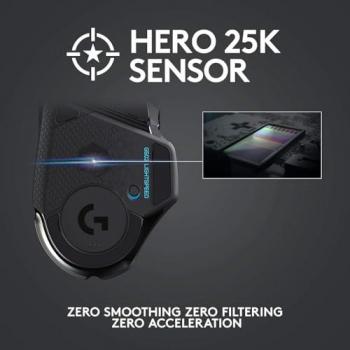 Logitech G304 LIGHTSPEED Wireless Gaming Mouse - Optical mouse with HERO sensor, lightweight design, customizable buttons, compatible with PC and macOS - Black
