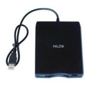 Nilox Floppy Drive USB - Disquetera externa de 3.5, Negro