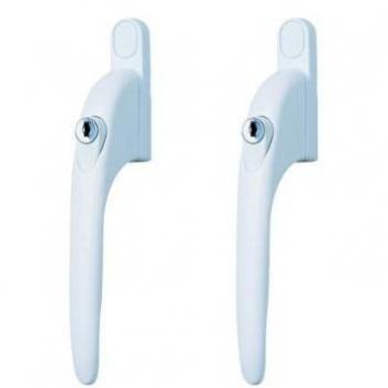 Manija de Ventana Reemplazo Yale Pack de 2 PVCu con Cerradura - Blanca