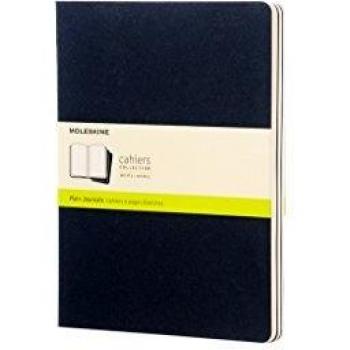 Moleskine CH223 - Pack de 3 cuadernos, XL 19 x 25, color azul