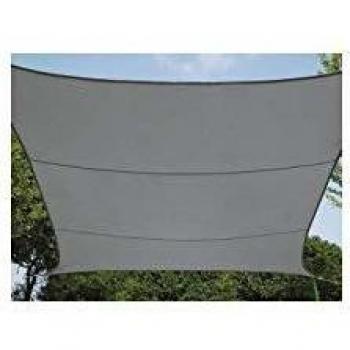 Toldo de vela Perel GSS4500PEC, permeable, cuadrado, 5 x 5 m, color gris pizarra