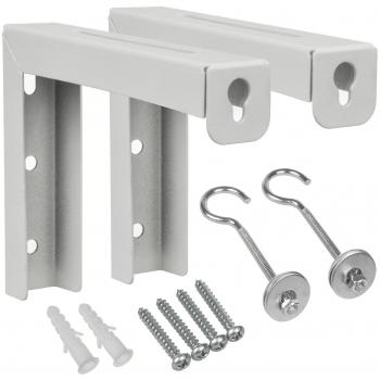 Soporte de Pared Maclean MC-923 para Pantallas de Proyección (Kit de 2, Carga Máxima 25 kg, Distancia Ajustable)