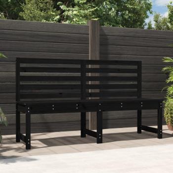 Banco de jardín de madera maciza de pino negro de 157,5 cm