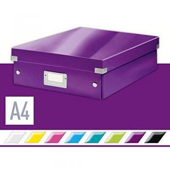 Leitz Click & Store Caja organizadora, Polipropileno, Púrpura, Mediana