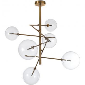 Lámpara de Araña Andromeda de Metal Pintado en Latón Antiguo Mate Ø80 cm H80 cm