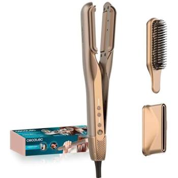 Plancha de Pelo 2 en 1 Cecotec AirLisse ForceDry Duo - Doble Placa Calefactora, 1000W, 112000rpm, 3 Modos, Antiencrespamiento y Accesor