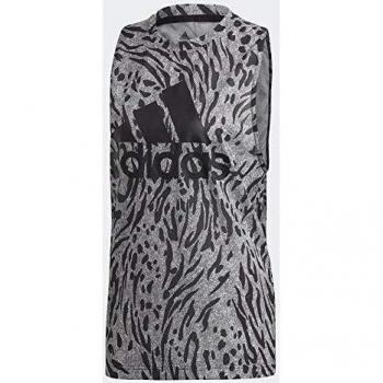 adidas Tank Ai Q2 Top Sin Mangas, Mujer, Griorb/Negro, S