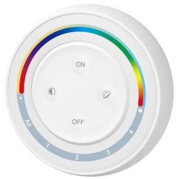 Mando RF Rainbow RGB+CCT ROUND Magnetic táctil 4 zonas