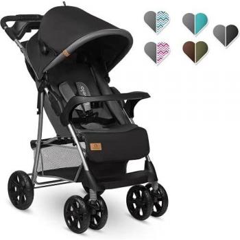 Silla de Paseo Lionelo Emma Plus Stone - Ligera, Plegable, con Respaldo Ajustable y Cinturón de Seguridad de 5 Puntos, hasta 15 kg