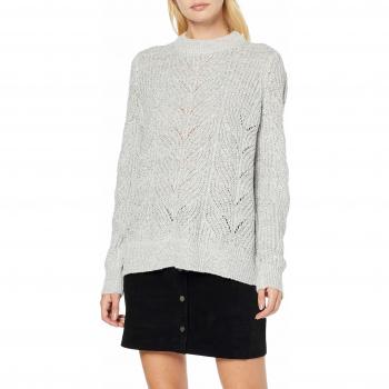 Object NOS Objnova Stella L/s Knit Pullover Noos suéter, Gris