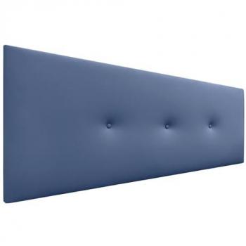 Cabecero de Polipiel Liso con Botones Acolchado Acualine Azul 160x50cm para Camas 150/160 - Diseño Moderno y Lujo
