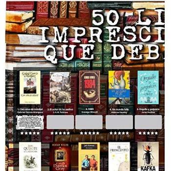 Antracita Poster rasca 50 Libros Que deberías Leer