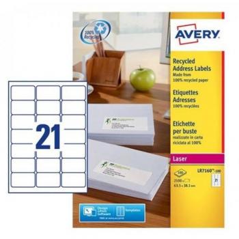 Etiqueta autoadhesiva Avery QuickPEEL Blanco 2100 pieza(s)