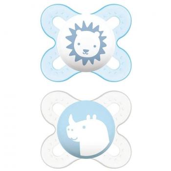 MAM Chupete Start Nano Caucho 0-2M Azul 2uds