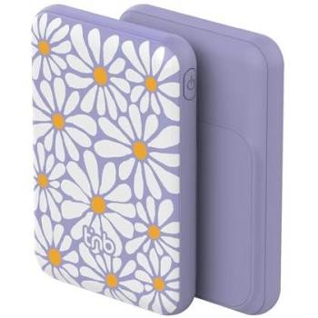Batería de Emergencia T'NB 5000 mAh MagSafe Carga Rápida USB-C 20W Diseño Flower Lavanda