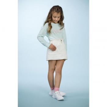 Camiseta de niña de manga larga aguamarina con mensaje 4-5 años