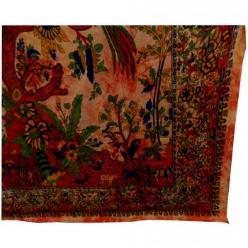 Handicrunch Indian Lord Ganesha Tapestry Throw Decor Wall Hanging Orange