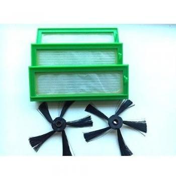 Juego de 3 filtros Hepa + 2 cepillos laterales para Vorwerk VR200