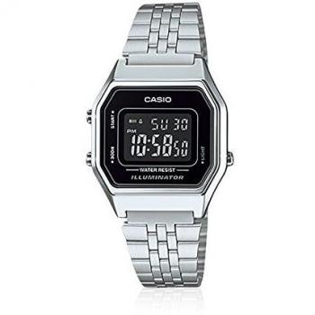 Casio Women's Digital Watch with Stainless Steel Bracelet LA680WA-1B