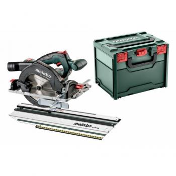 Set Sierra Circular Inalámbrica Metabo KS 18 LTX 57, Profundidad de Corte Máxima 57 mm, Sin Batería ni Cargador, Incluye Maletín y Guía KFS 44