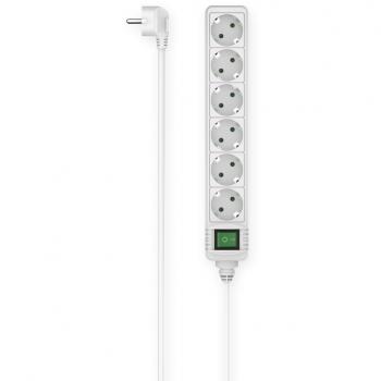 Regleta Inteligente Hama 6 Salidas AC con Interruptor y Cable de 3 m