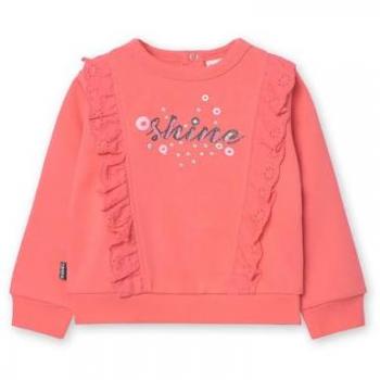 Boboli Sudadera de niña Fleece con volantes y letrero frontal
