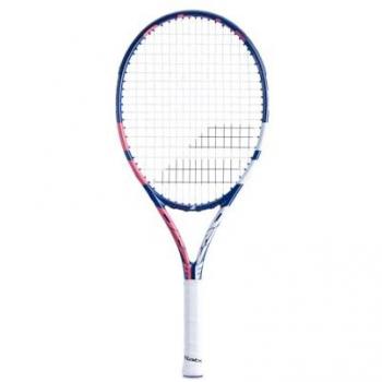 Babolat Raqueta de Tenis para Niña Drive 25, Encordado: Sí, Peso: 230g, Color: Azul - Blanco