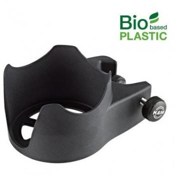 K&M 16027 Biobased Drink Holder for Tube Diameters 11-30 mm, Black