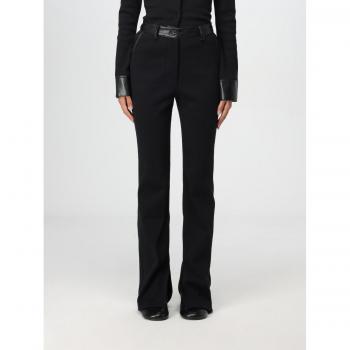 Nanushka Women's Black Jersey and Leather Pants Size M