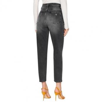 Guess Mom Fit Denim Pant - Women's Mom Fit Denim Jeans, Grey, Size 32 (Waist)