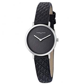 Pierre Cardin Belleville CBV-1502 Black Women's Analog Leather Watch with Stainless Steel Case - One Size