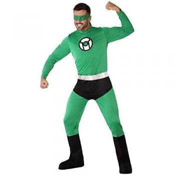 Atosa-61461 Atosa-61461-Disfraz Heroe Comic-Adulto Hombre, Color verde, XS a S