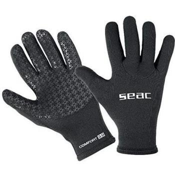 SEAC Comfort 3.0 - Guantes de Neopreno de 3 mm y Palma Antideslizante, Unisex, para Adultos, Negro, XXL