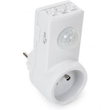 Perel EMS111 Sensor Enchufe con Detector de Movimiento y Toma de Tierra de Espiga